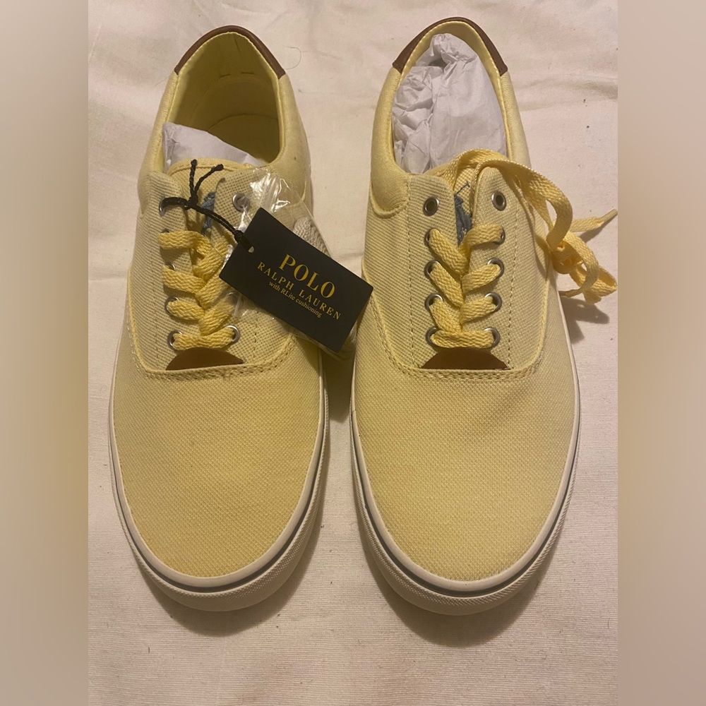 Ralph Lauren polo yellow sneakers
